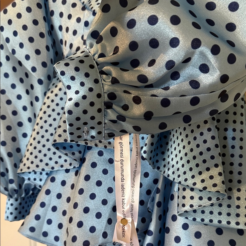 Asymmetrical Blue Ruffle Dress - Picture 3 of 6